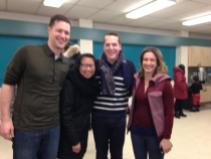 Steve, Lai, Cllr Mathieu Fleury & Catherine pose for the blurriest photo in history.